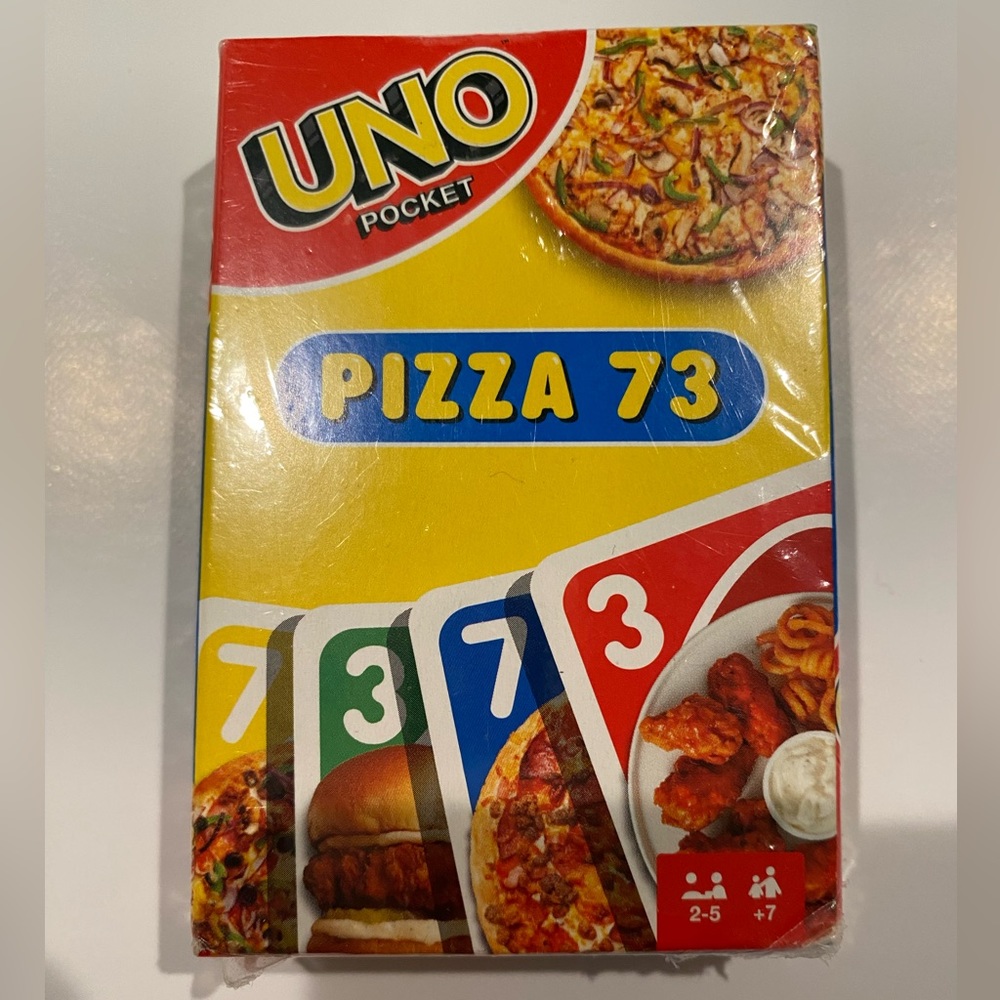 UNO Pocket Card Game PIZZA 73 Promo NEW Sealed RARE Collectible